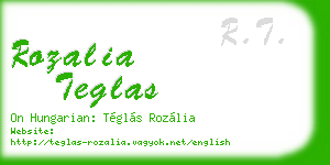 rozalia teglas business card