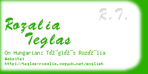 rozalia teglas business card